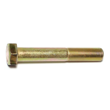 Midwest Fastener Grade 8, 5/8"-18 Hex Head Cap Screw, Zinc Yellow Steel, 4 in L, 4 PK 71241